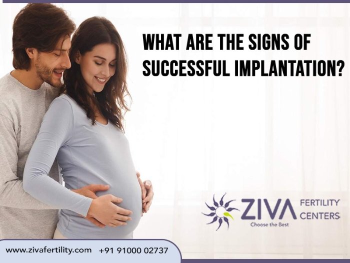 WHAT ARE THE SIGNS OF SUCCESSFUL IMPLANTATION?